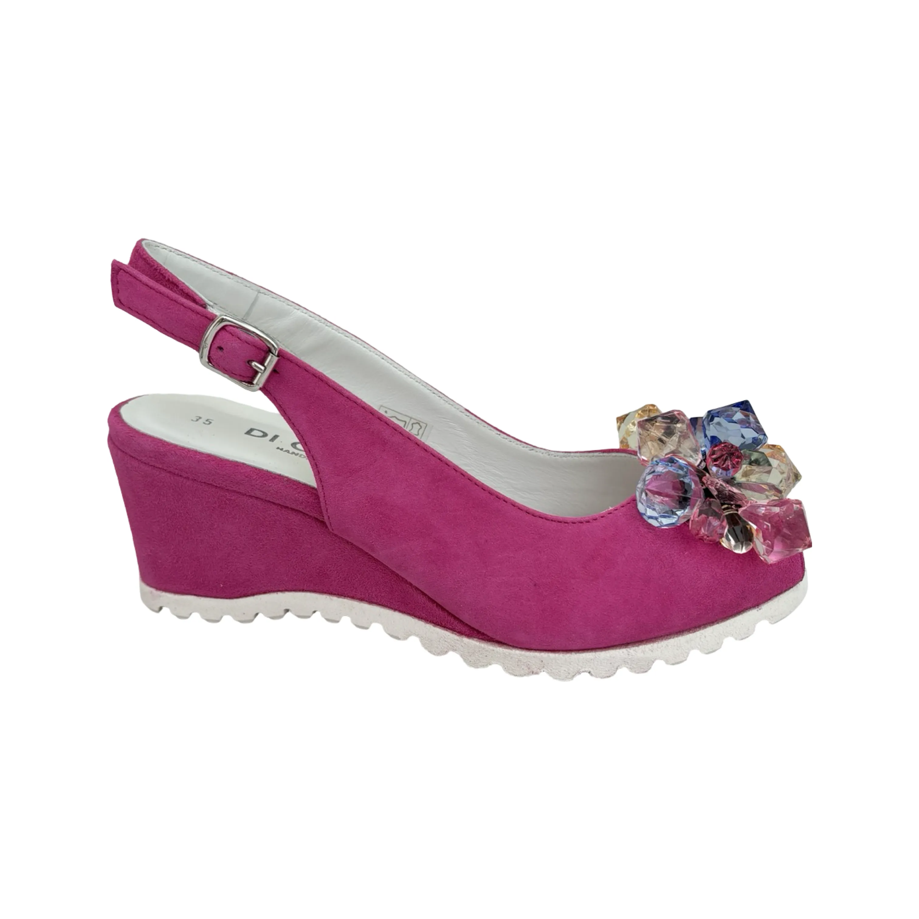 11025 Pink/Jewel Wedge Sandal