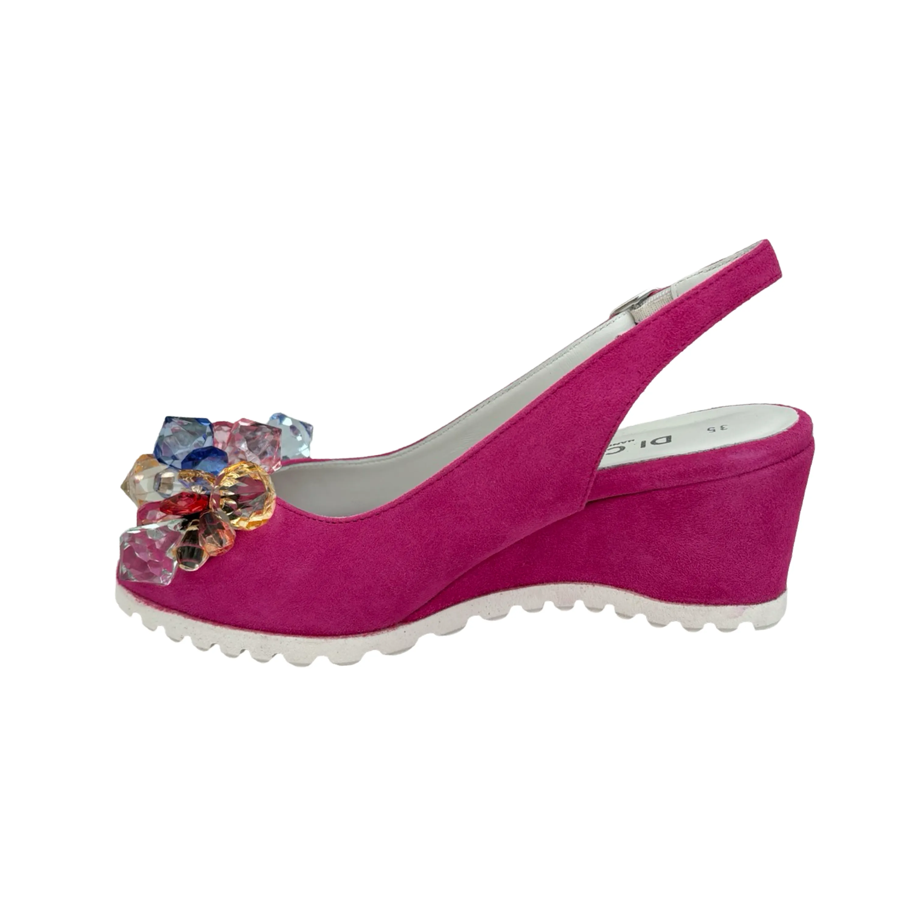 11025 Pink/Jewel Wedge Sandal