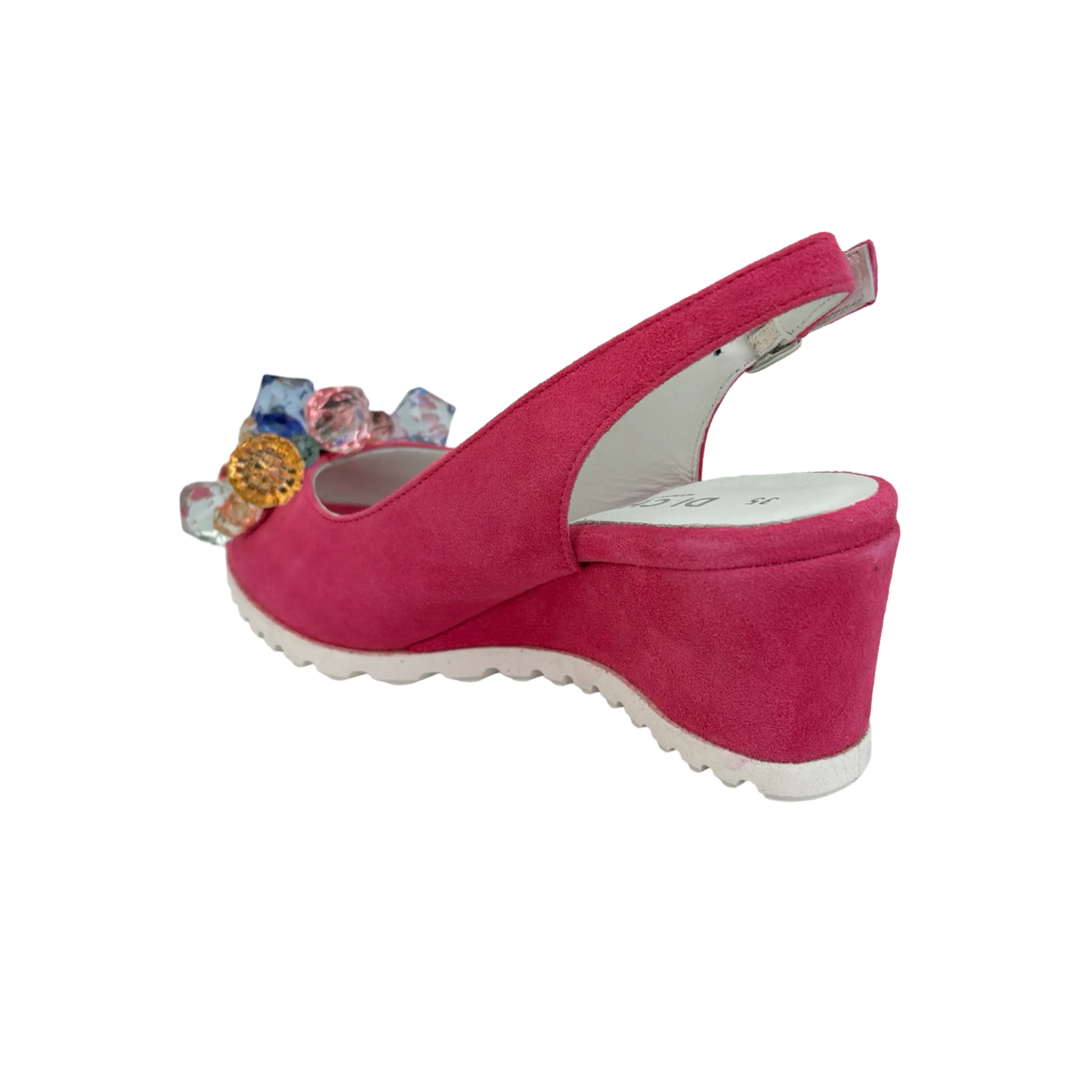 11025 Pink/Jewel Wedge Sandal