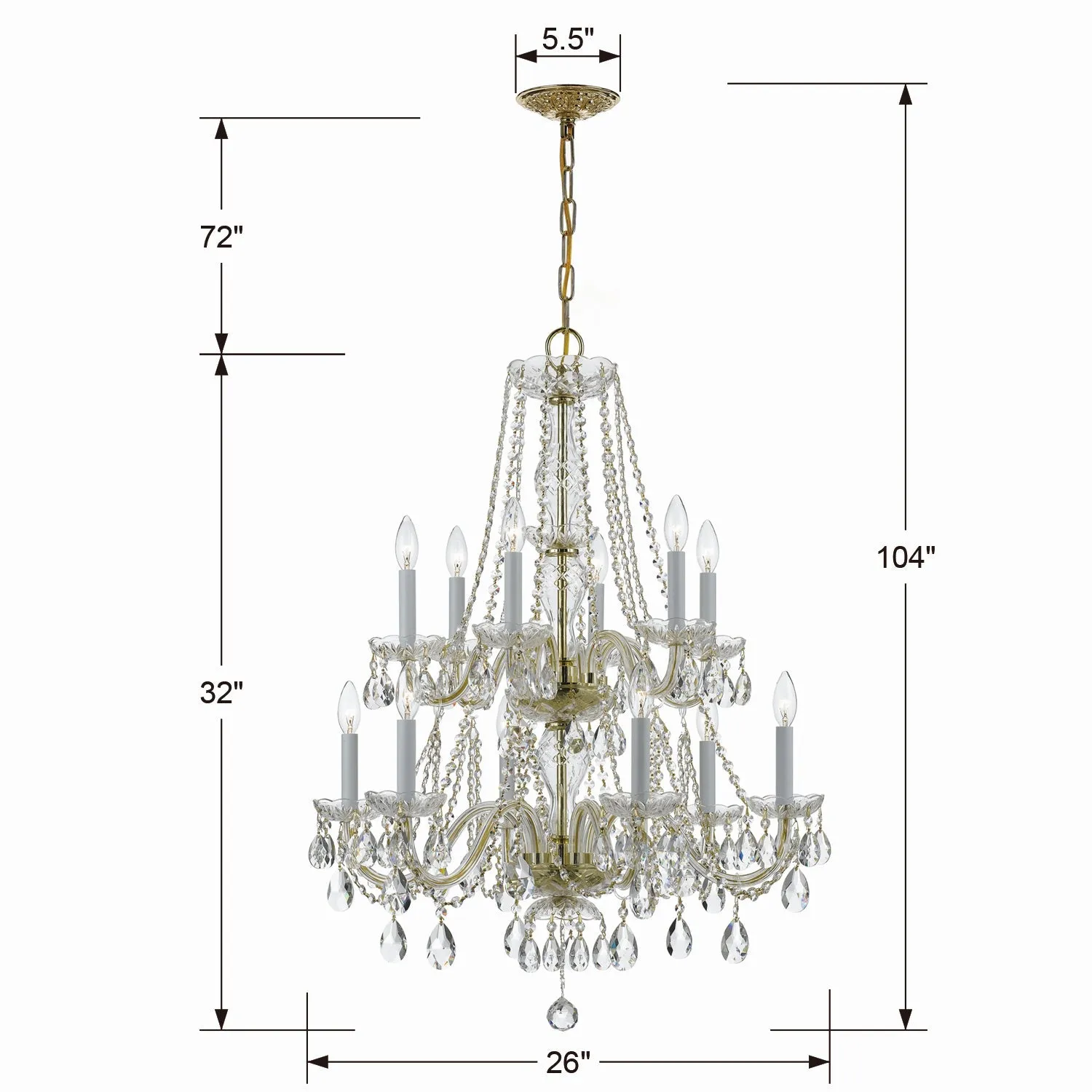 12 Light Chandelier