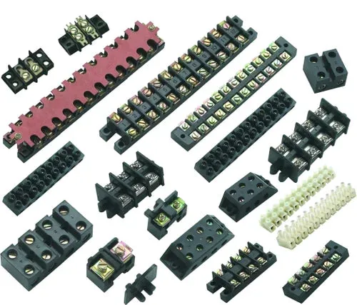 12-Way White Screw Terminal Strip Dual-Row Type-H Wire Connector Block