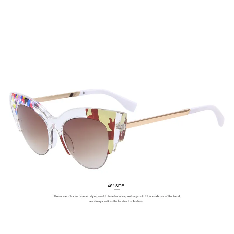 Abstract Frame Cat Eye Sunglass