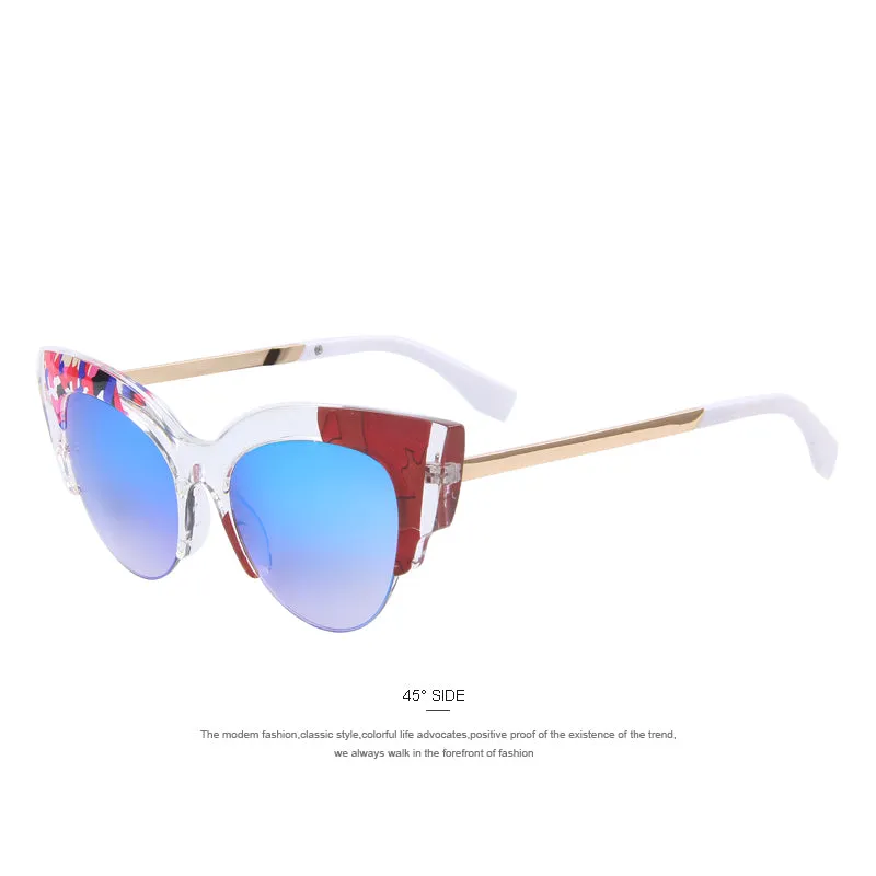 Abstract Frame Cat Eye Sunglass