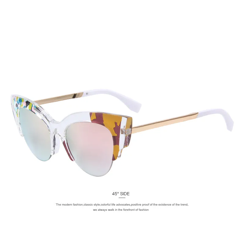 Abstract Frame Cat Eye Sunglass