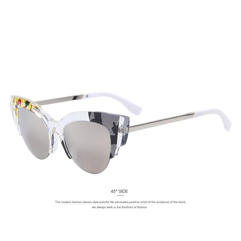 Abstract Frame Cat Eye Sunglass