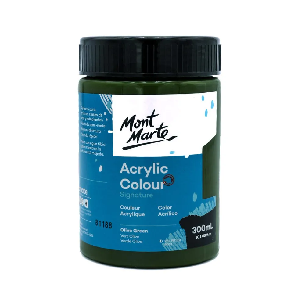 Acrylic Colour Paint Signature 300ml (10.1 US fl.oz) - Olive Green