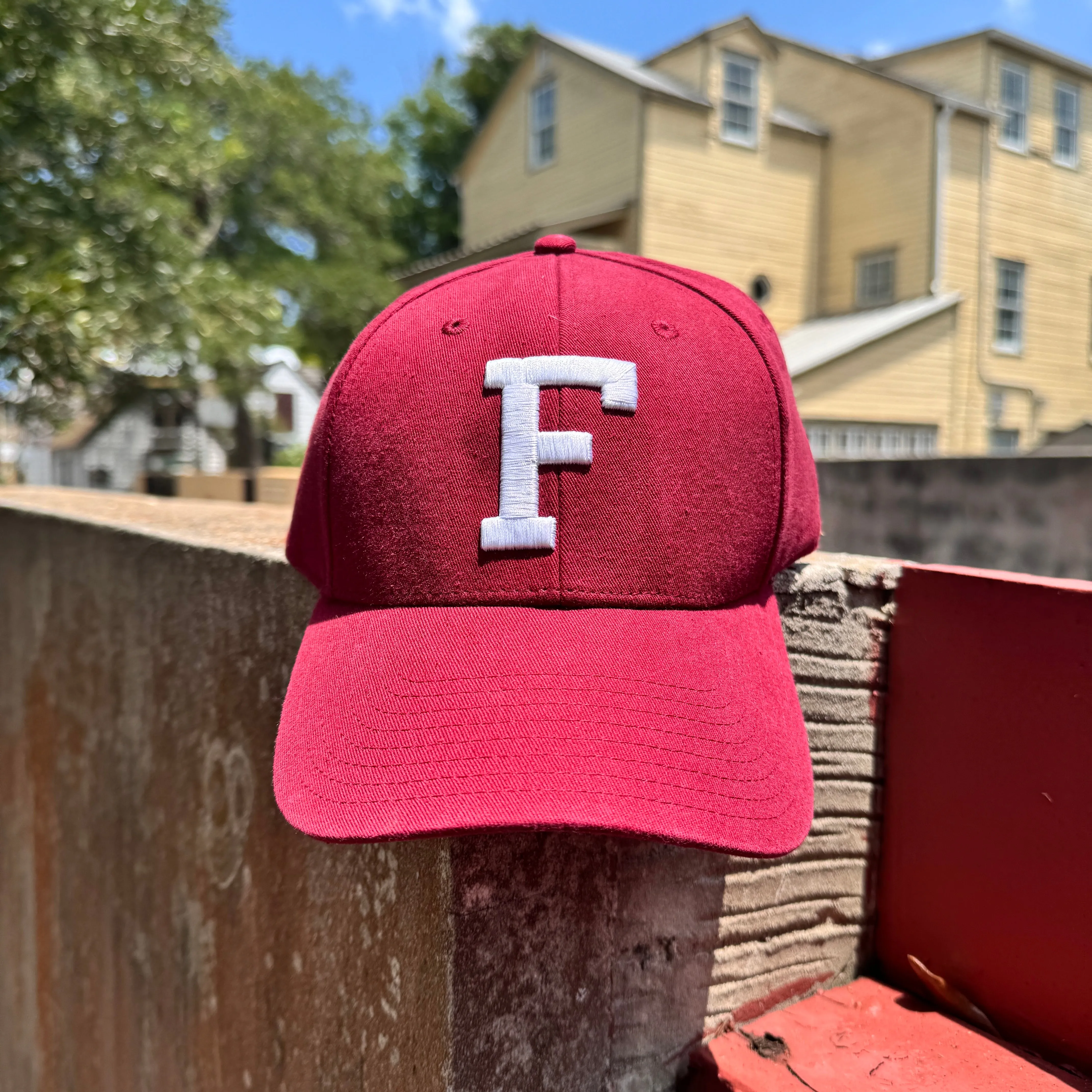 Adjustable Crimson F Hat