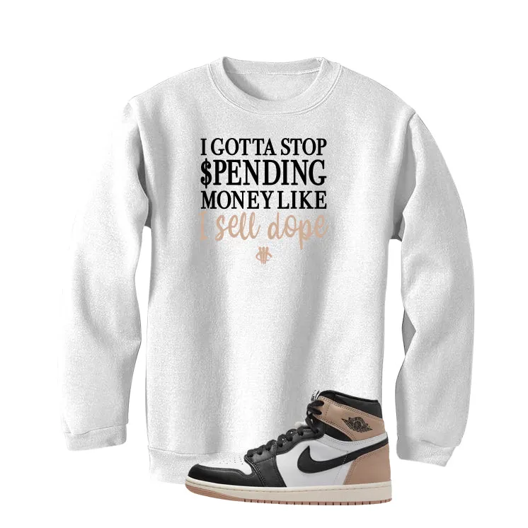 Air Jordan 1 High OG Latte White T-Shirt (STOP SPENDING MONEY)| illcurrency