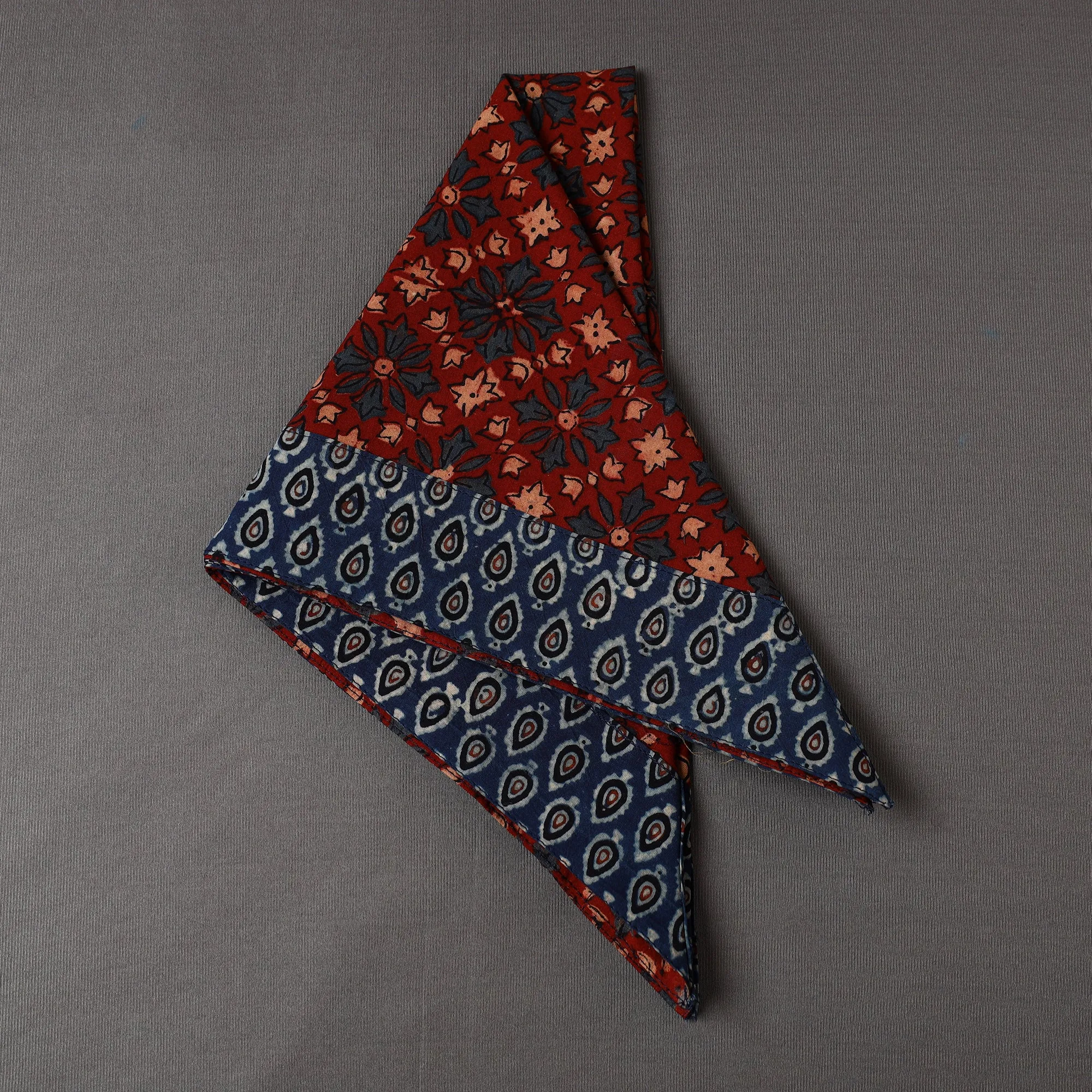 Ajrakh Block Printed Cotton Bandana