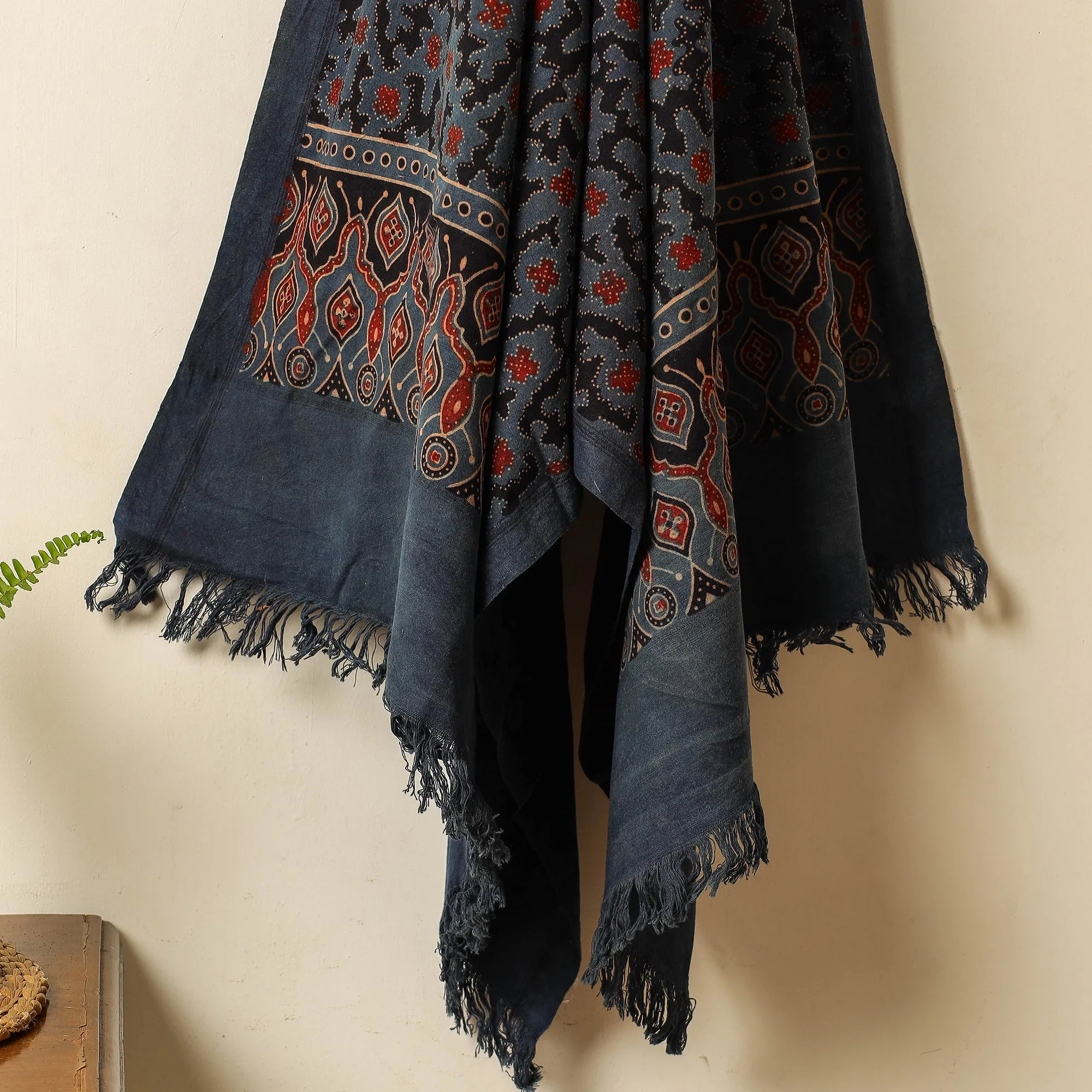 Ajrakh Block Printed Handloom Cotton Towel