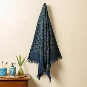 Ajrakh Block Printed Handloom Cotton Towel