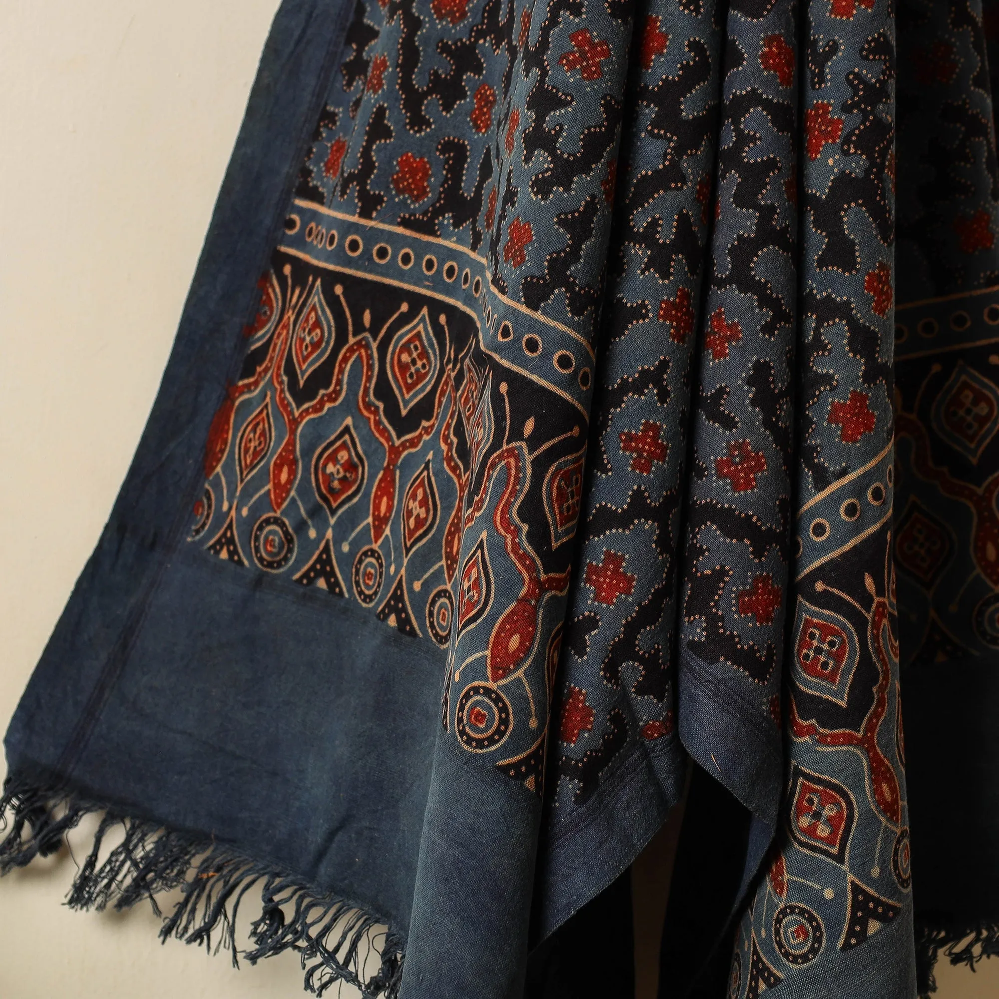 Ajrakh Block Printed Handloom Cotton Towel