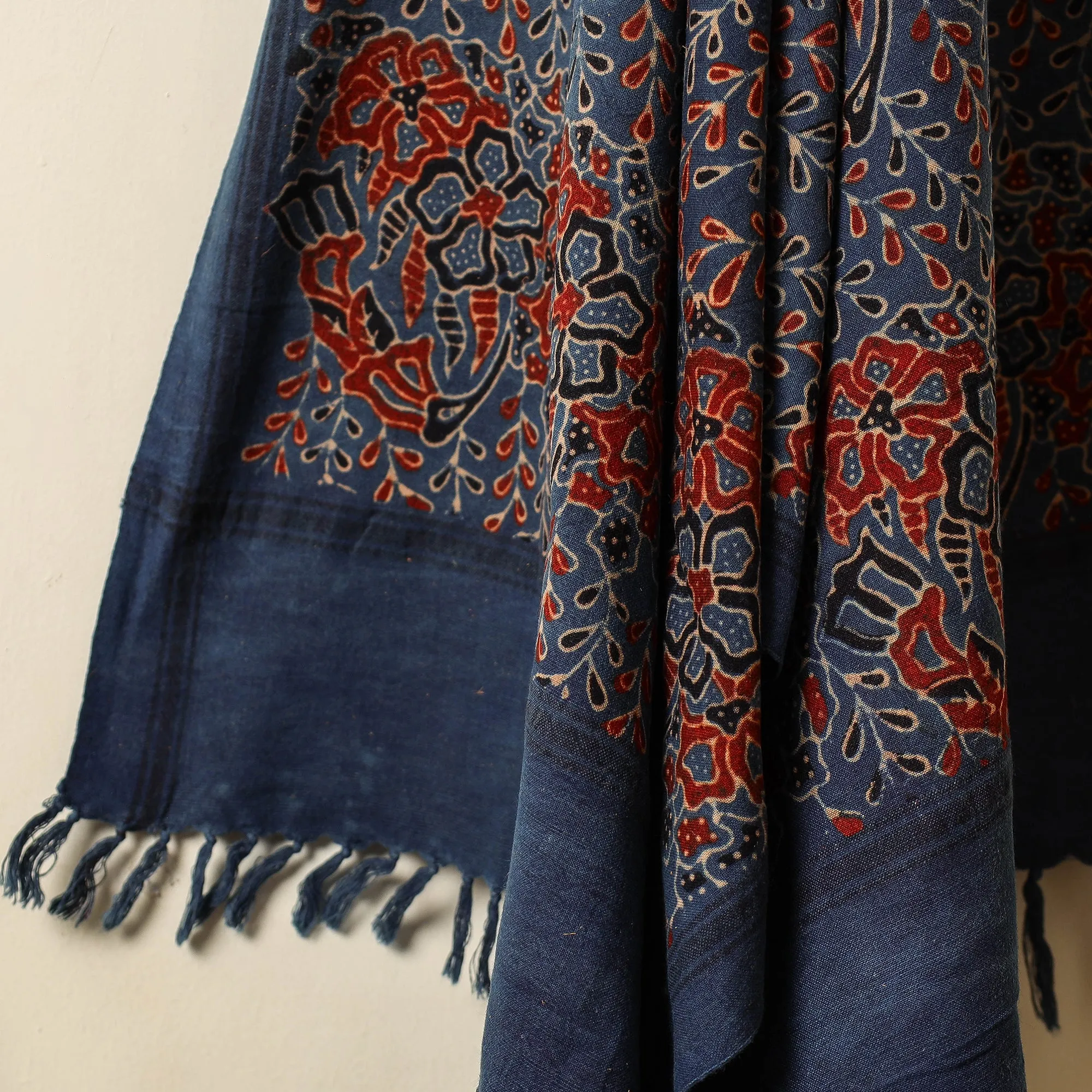 Ajrakh Block Printed Handloom Cotton Towel