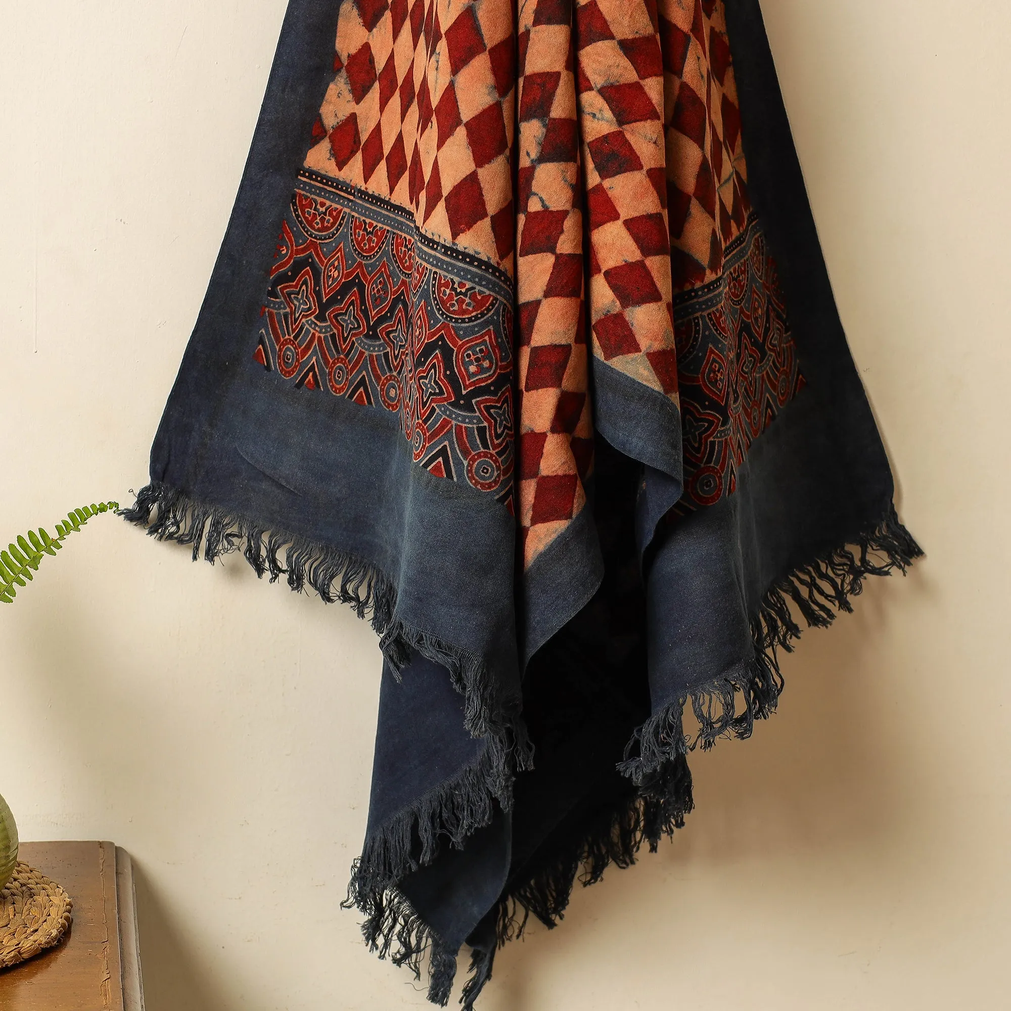 Ajrakh Block Printed Handloom Cotton Towel