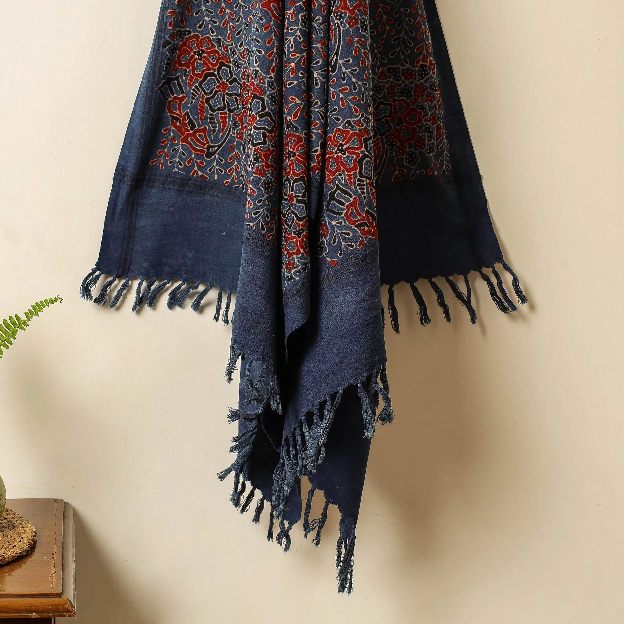 Ajrakh Block Printed Handloom Cotton Towel