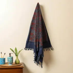 Ajrakh Block Printed Handloom Cotton Towel