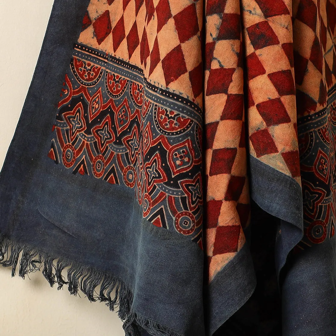 Ajrakh Block Printed Handloom Cotton Towel