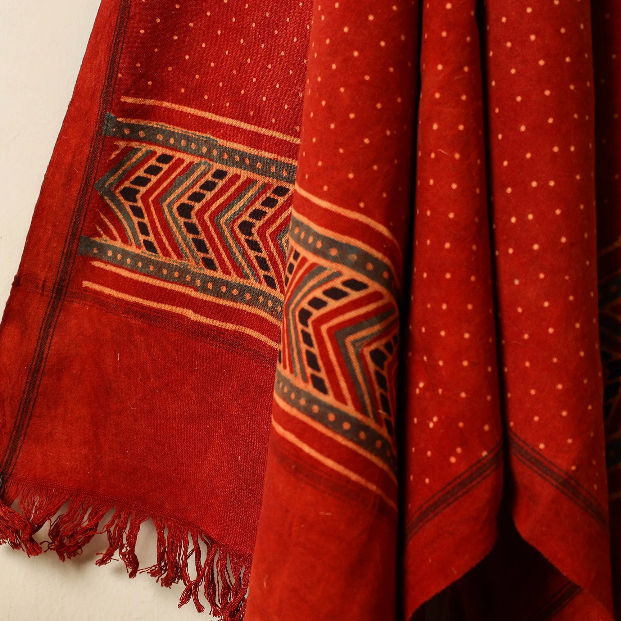 Ajrakh Block Printed Handloom Cotton Towel