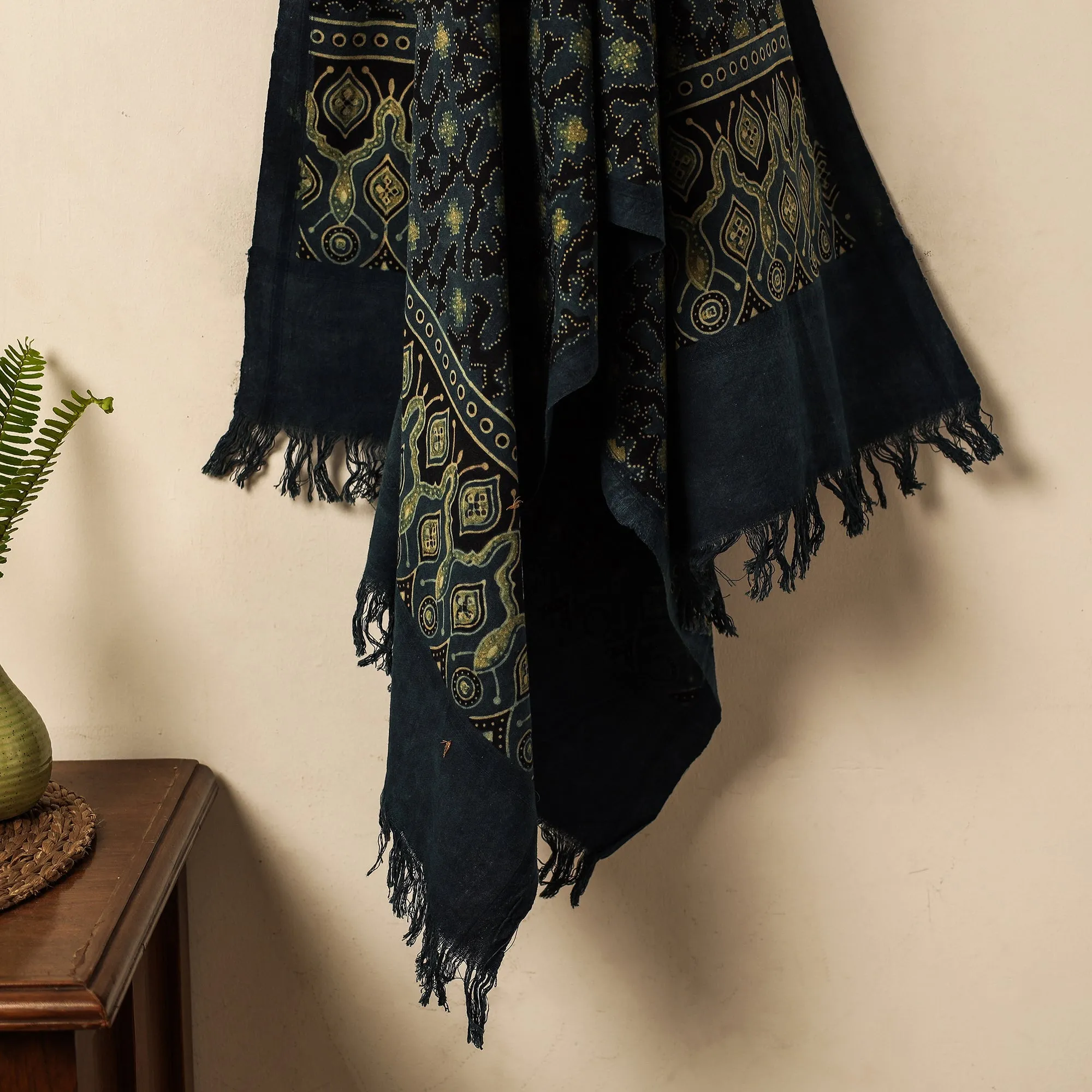 Ajrakh Block Printed Handloom Cotton Towel