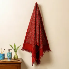 Ajrakh Block Printed Handloom Cotton Towel