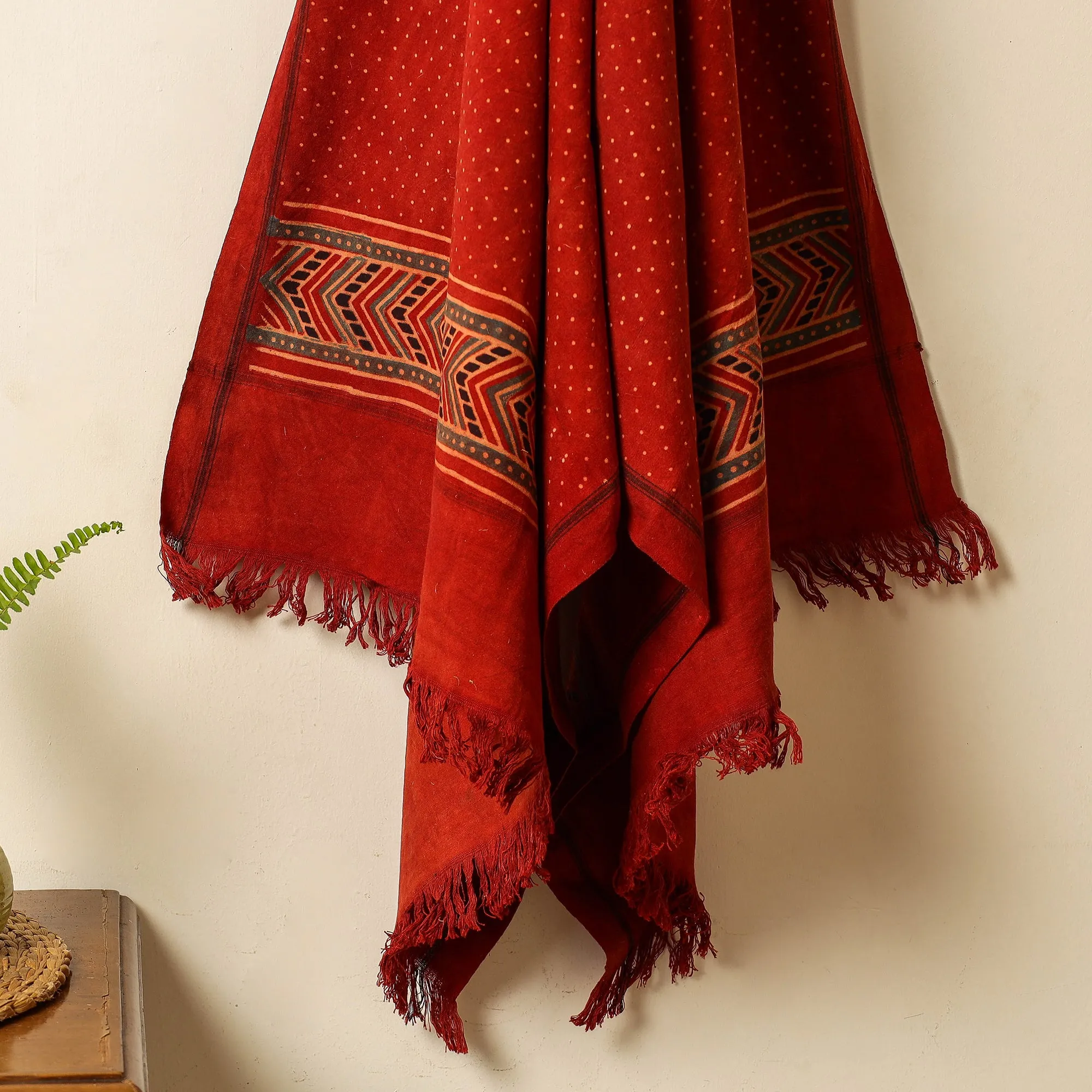 Ajrakh Block Printed Handloom Cotton Towel