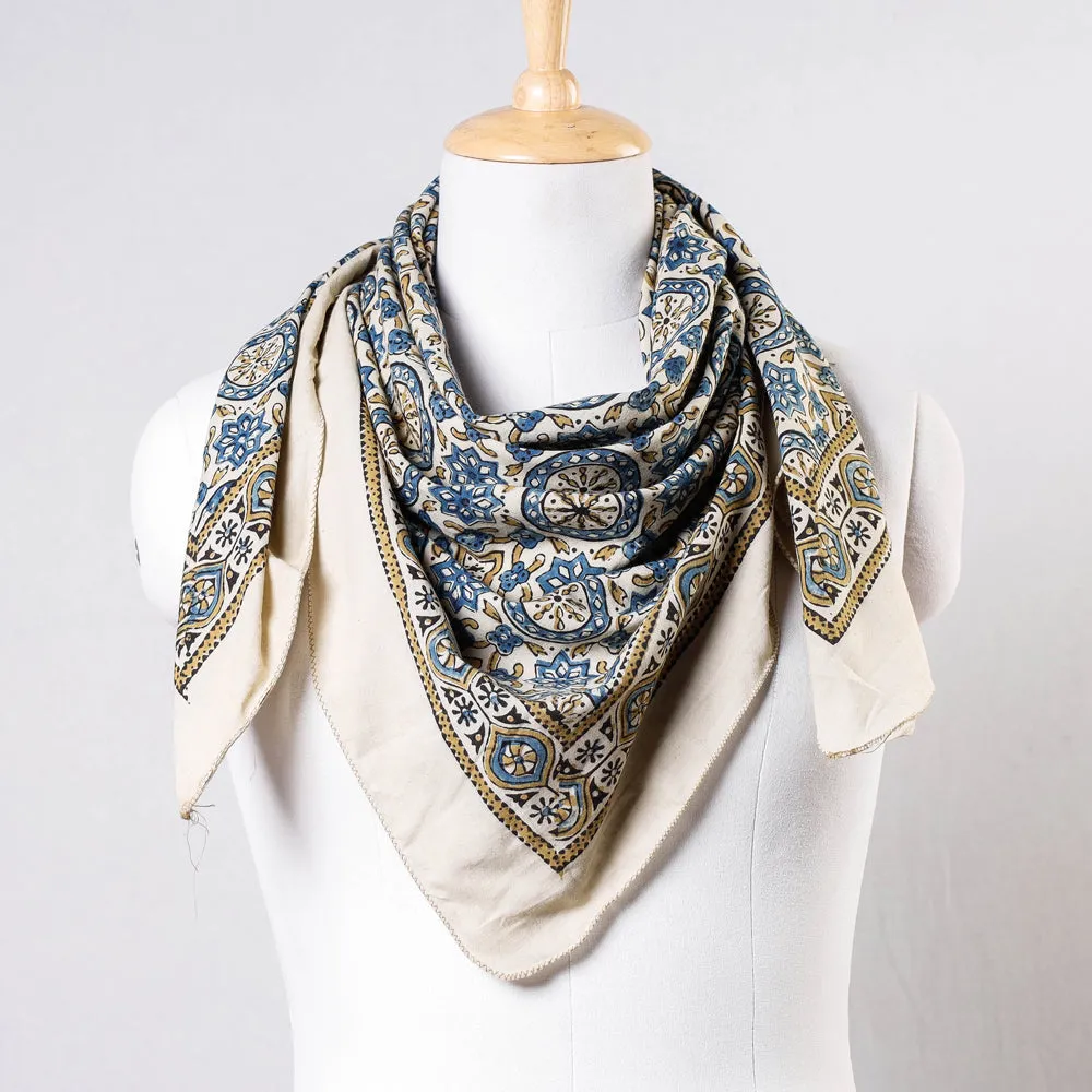 Ajrakh Block Printing Cotton Scarf from Kutch