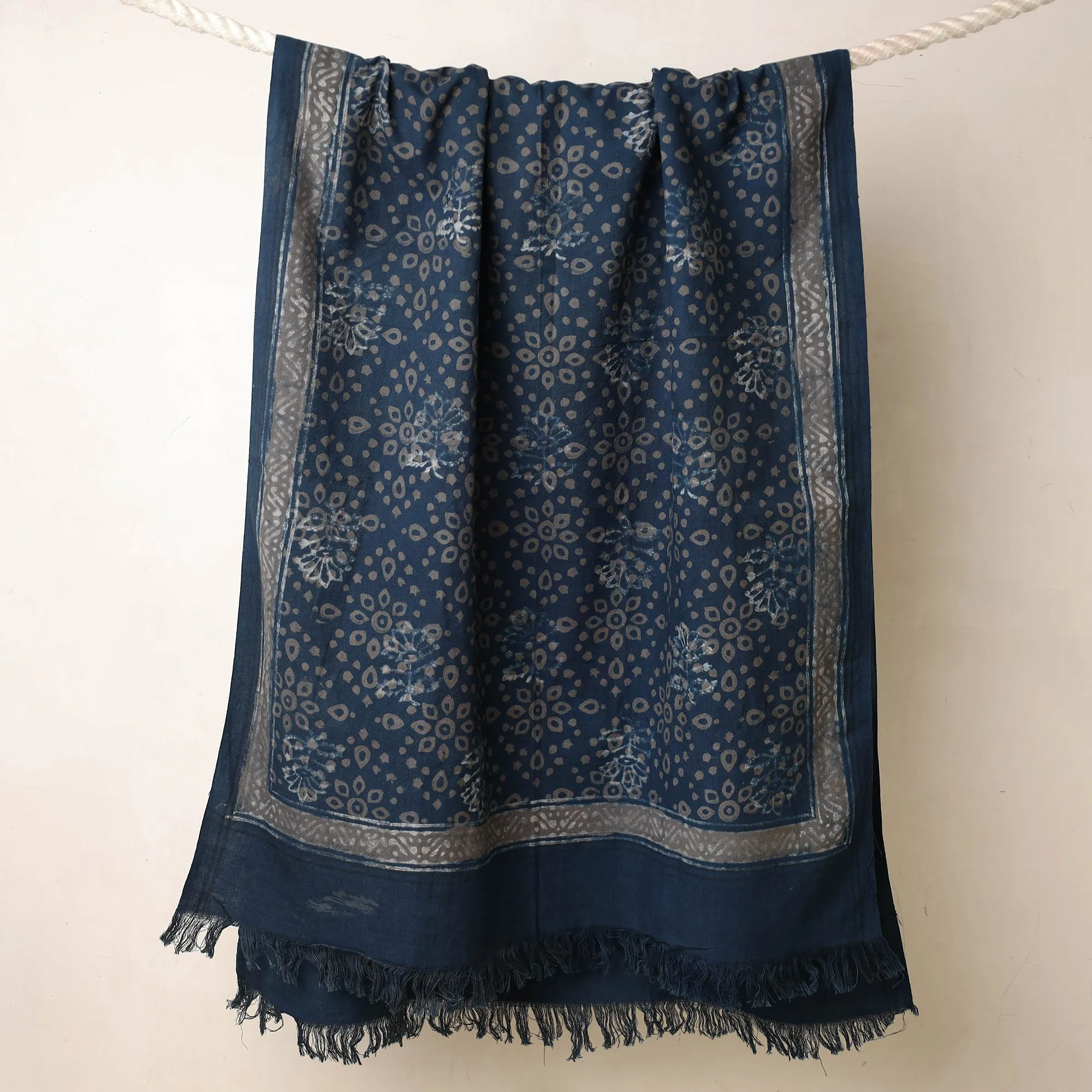 Akola Block Printed Pure Handloom Cotton Towel