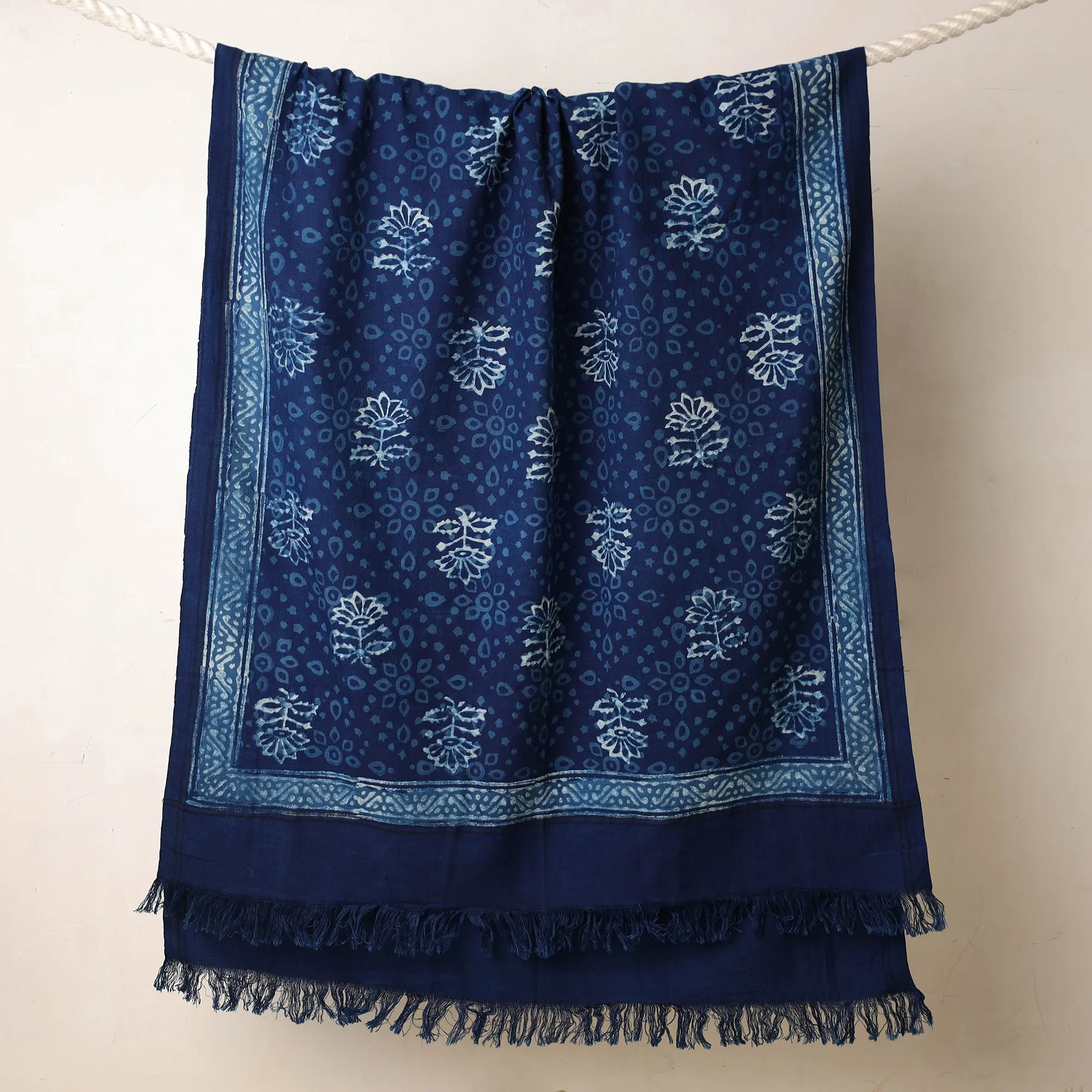 Akola Block Printed Pure Handloom Cotton Towel