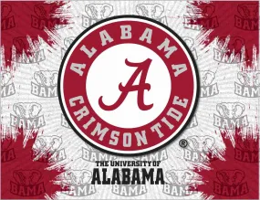 Alabama Crimson Tide HBS Gray Red "A" Script Wall Canvas Art Picture Print