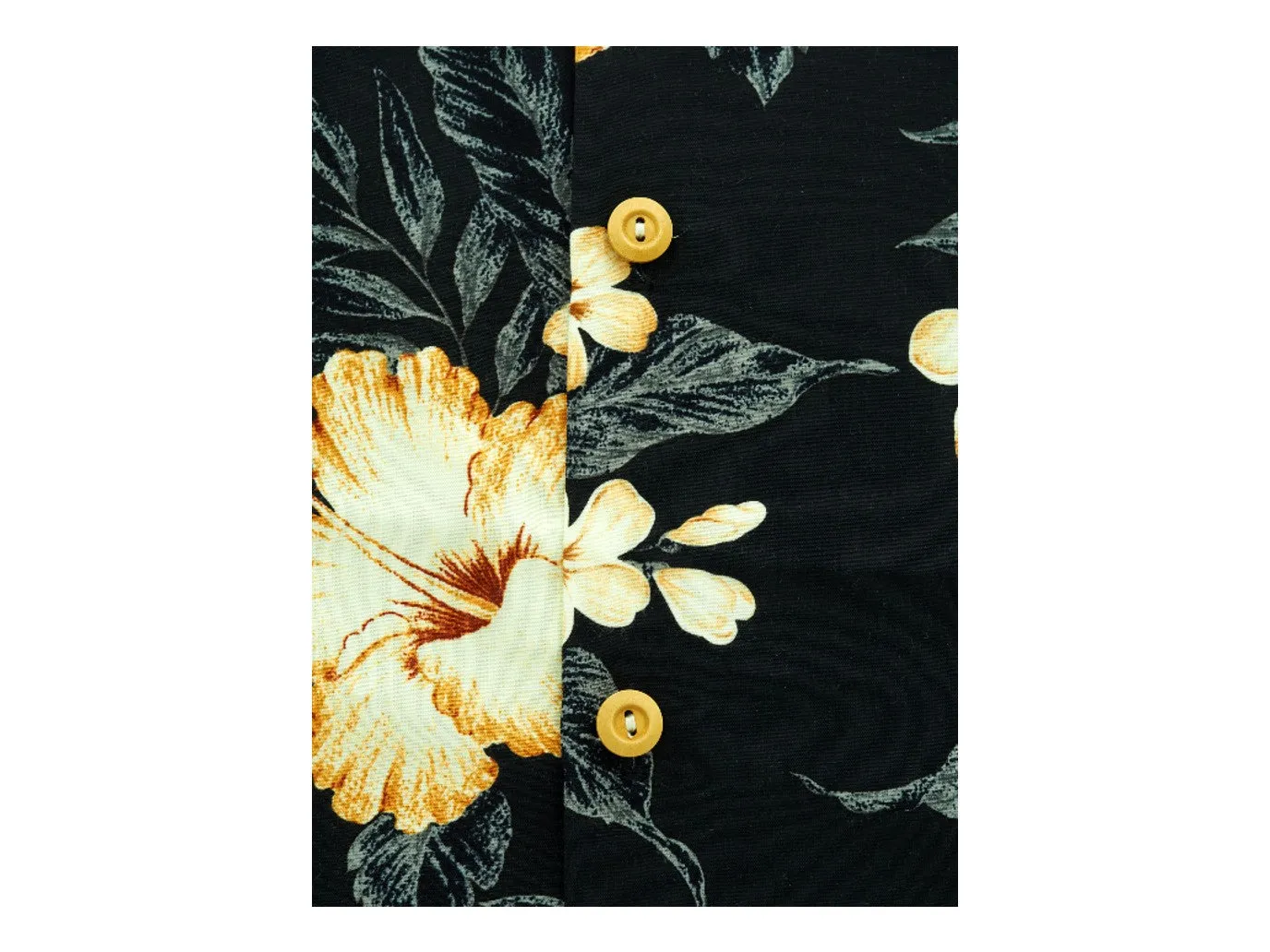 Aloha Shirt Hibiscus Garden Black