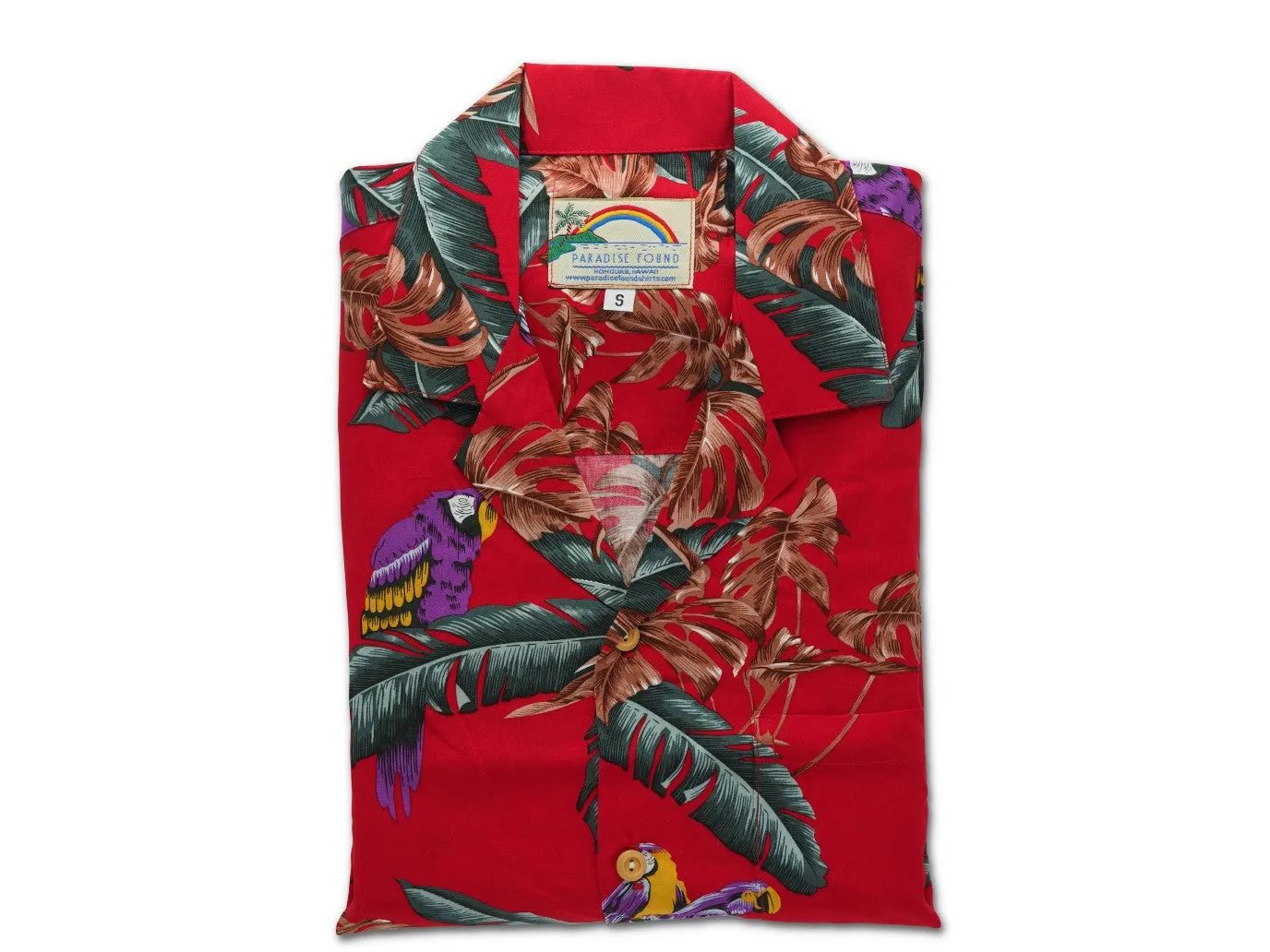 Aloha Shirt Jungle Bird Red