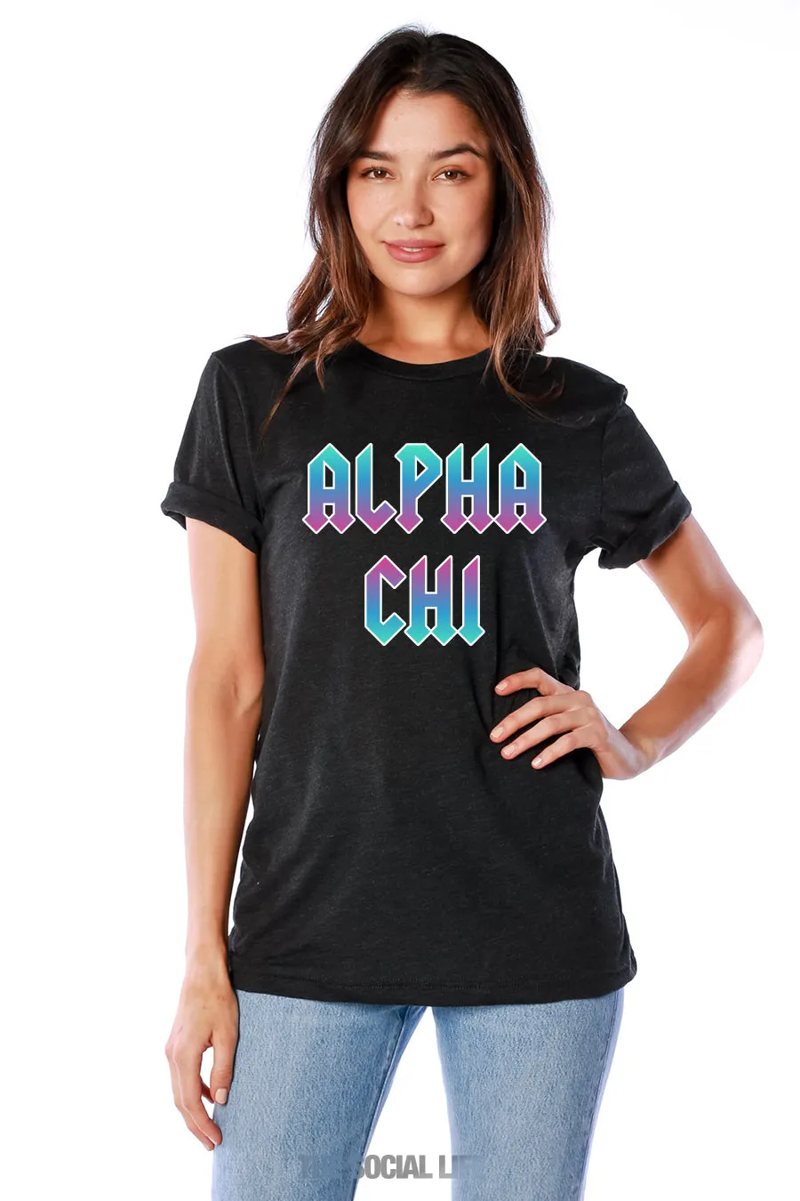 Alpha Chi Omega Rock n Roll Tee