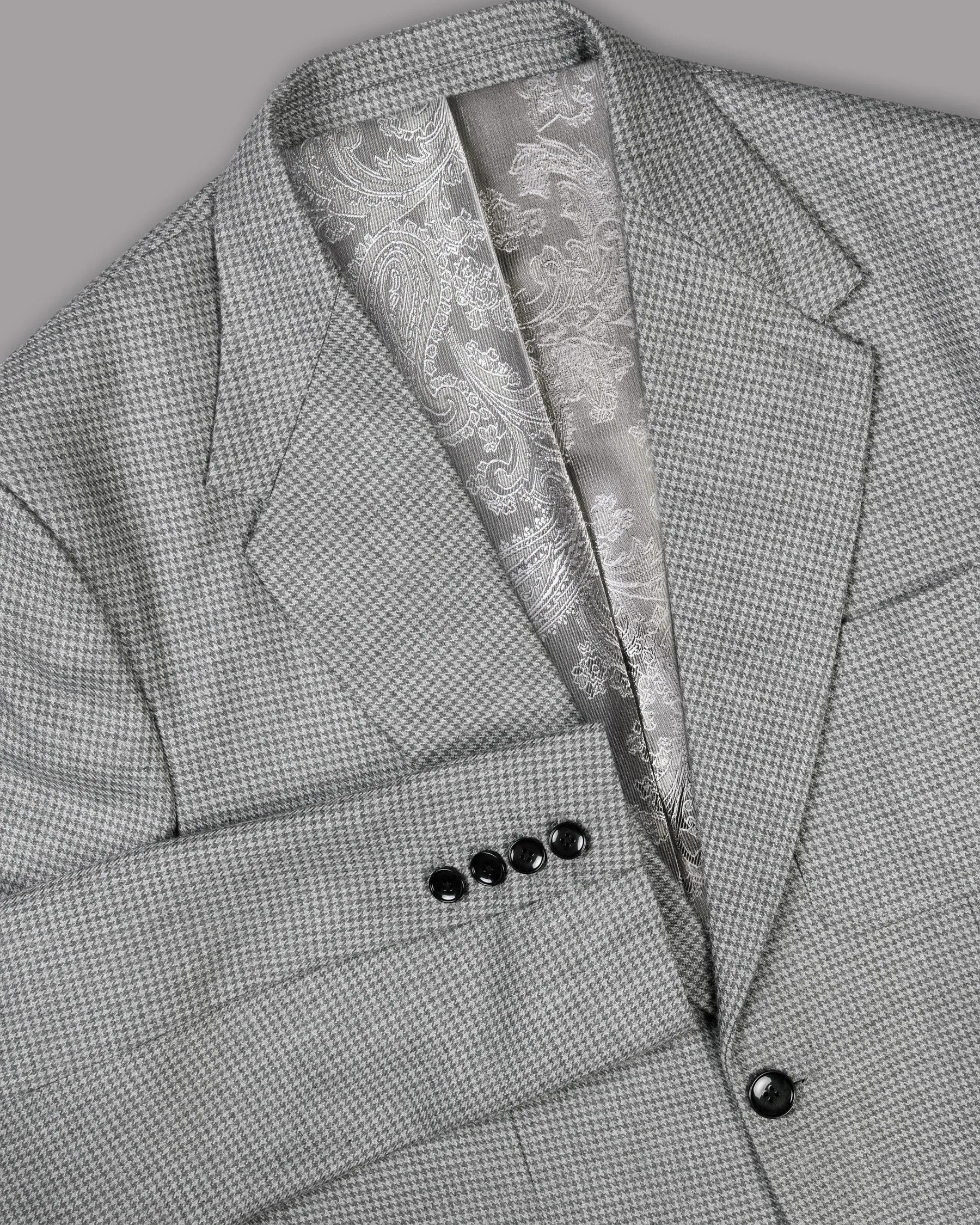 Aluminum Grey Houndstooth Sport Blazer