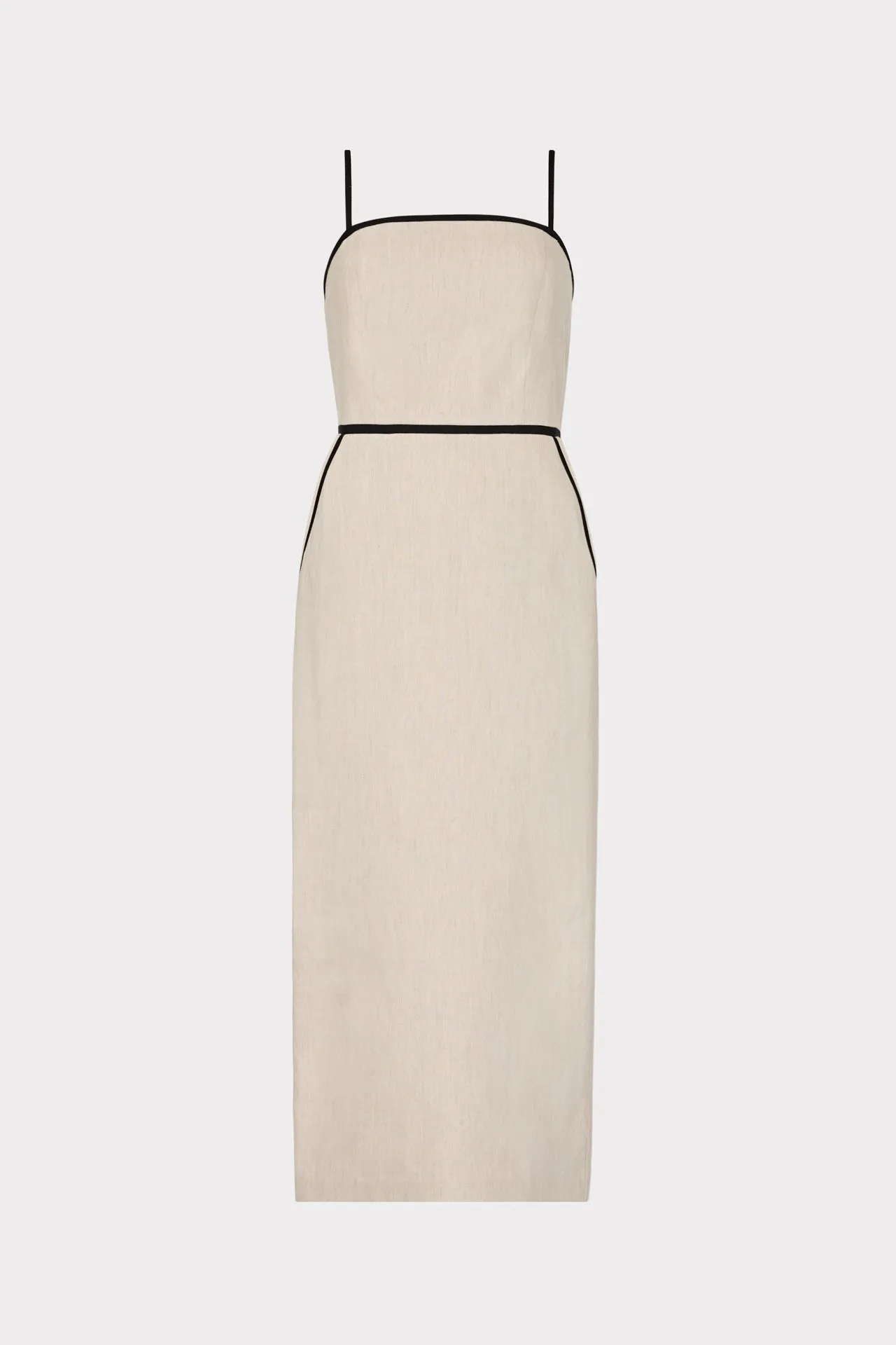 Amara Linen Contrast Midi Dress