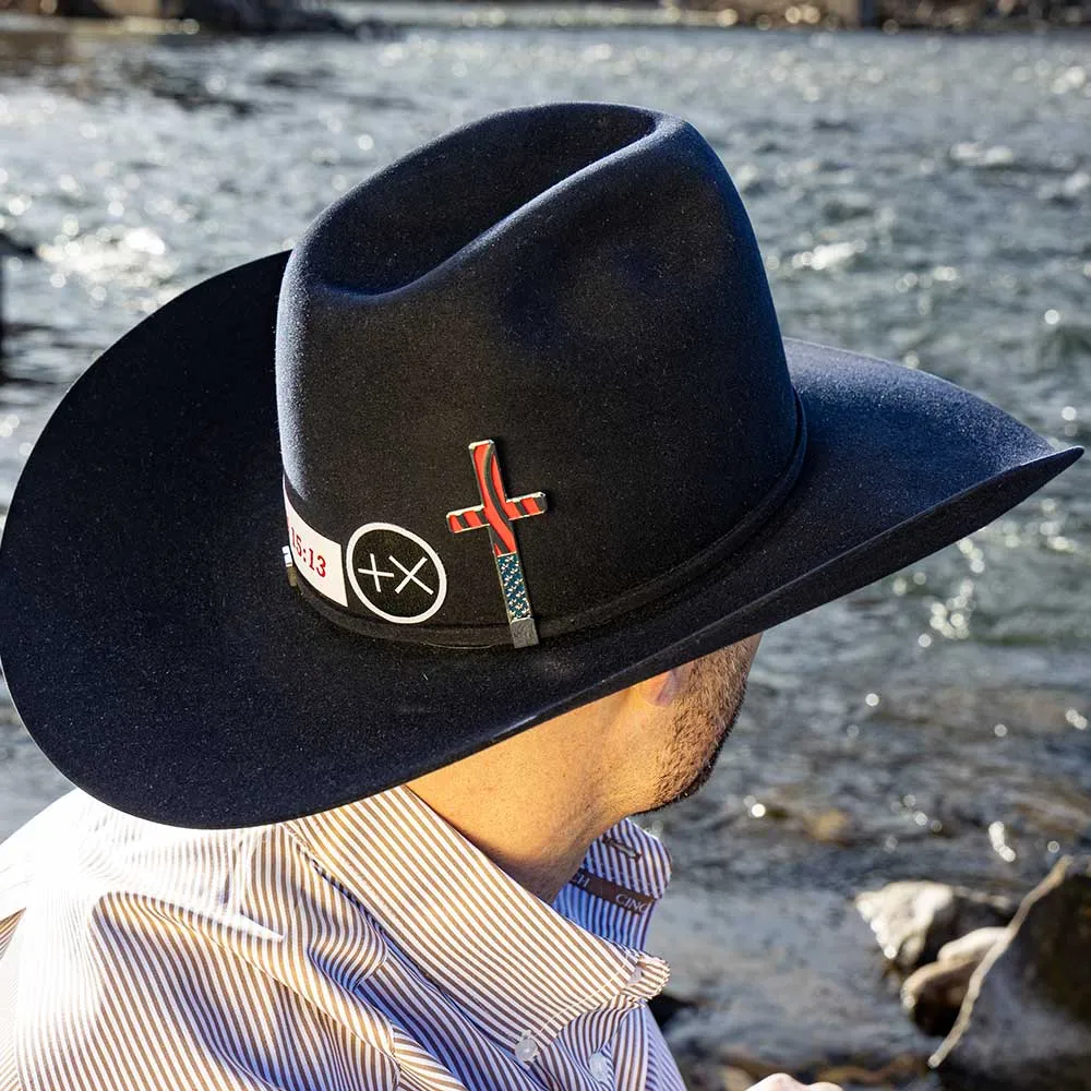 American Made Faith Hat Cross for Men - Montana Silversmiths