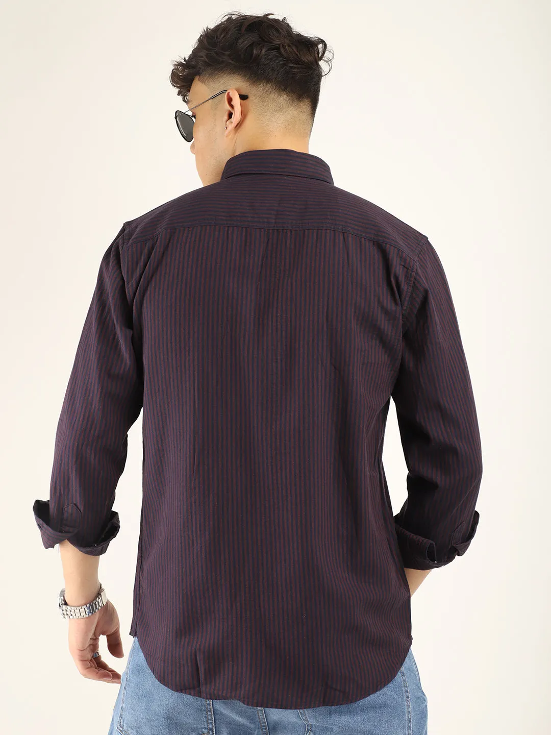 Andre Oxford Wine Full Sleeve Shirt