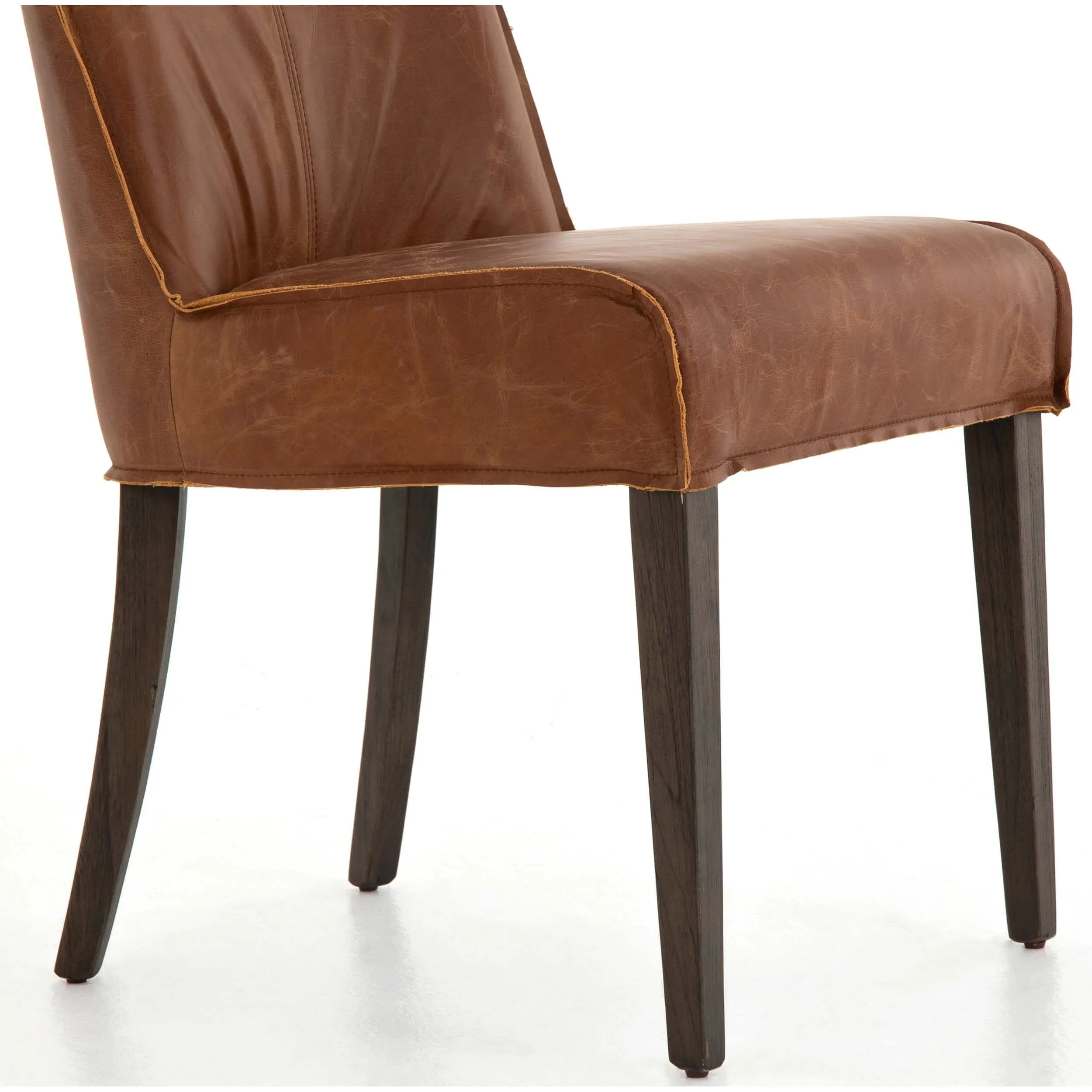 Aria Leather Dining Chair, Sienna Chestnut, Set of 2