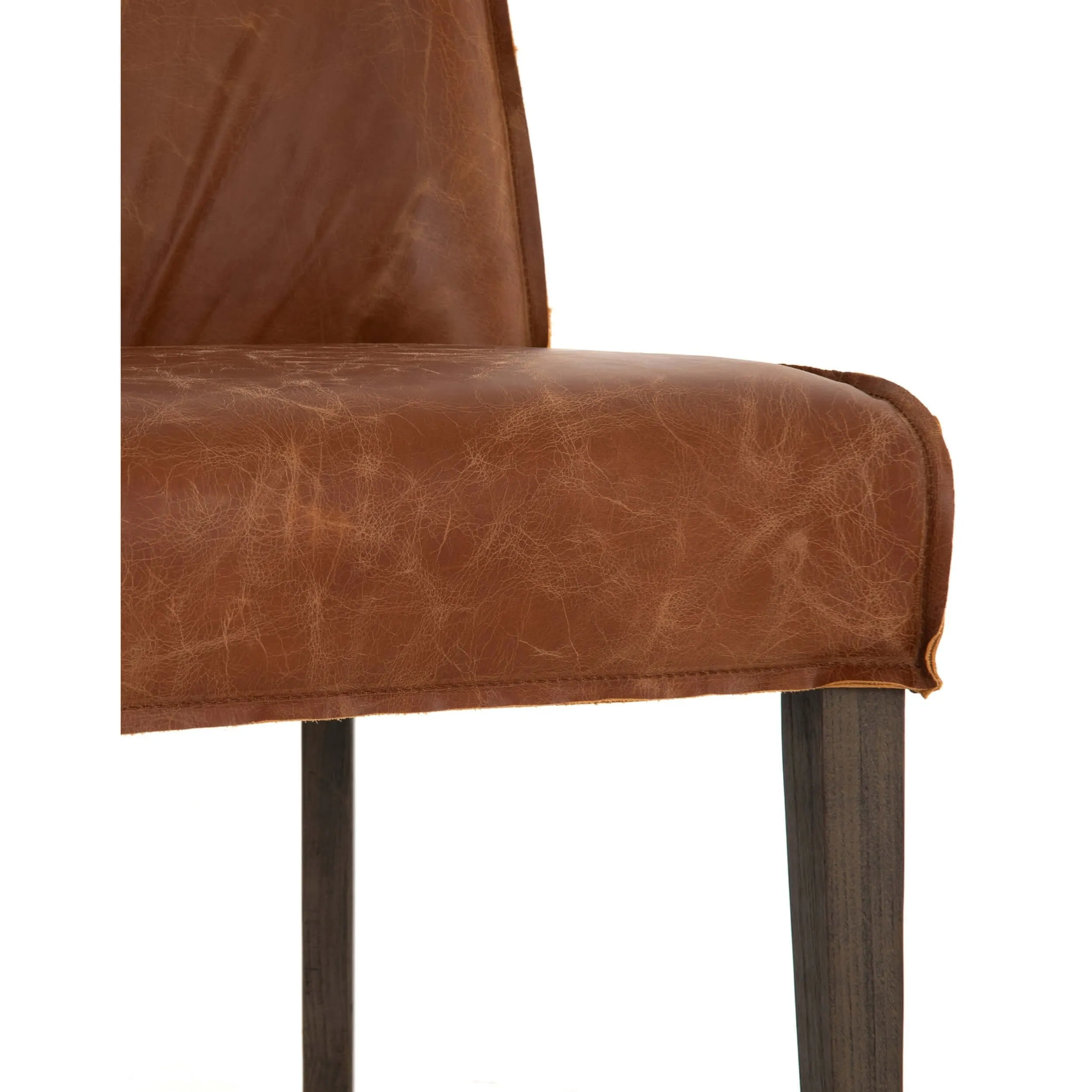 Aria Leather Dining Chair, Sienna Chestnut, Set of 2