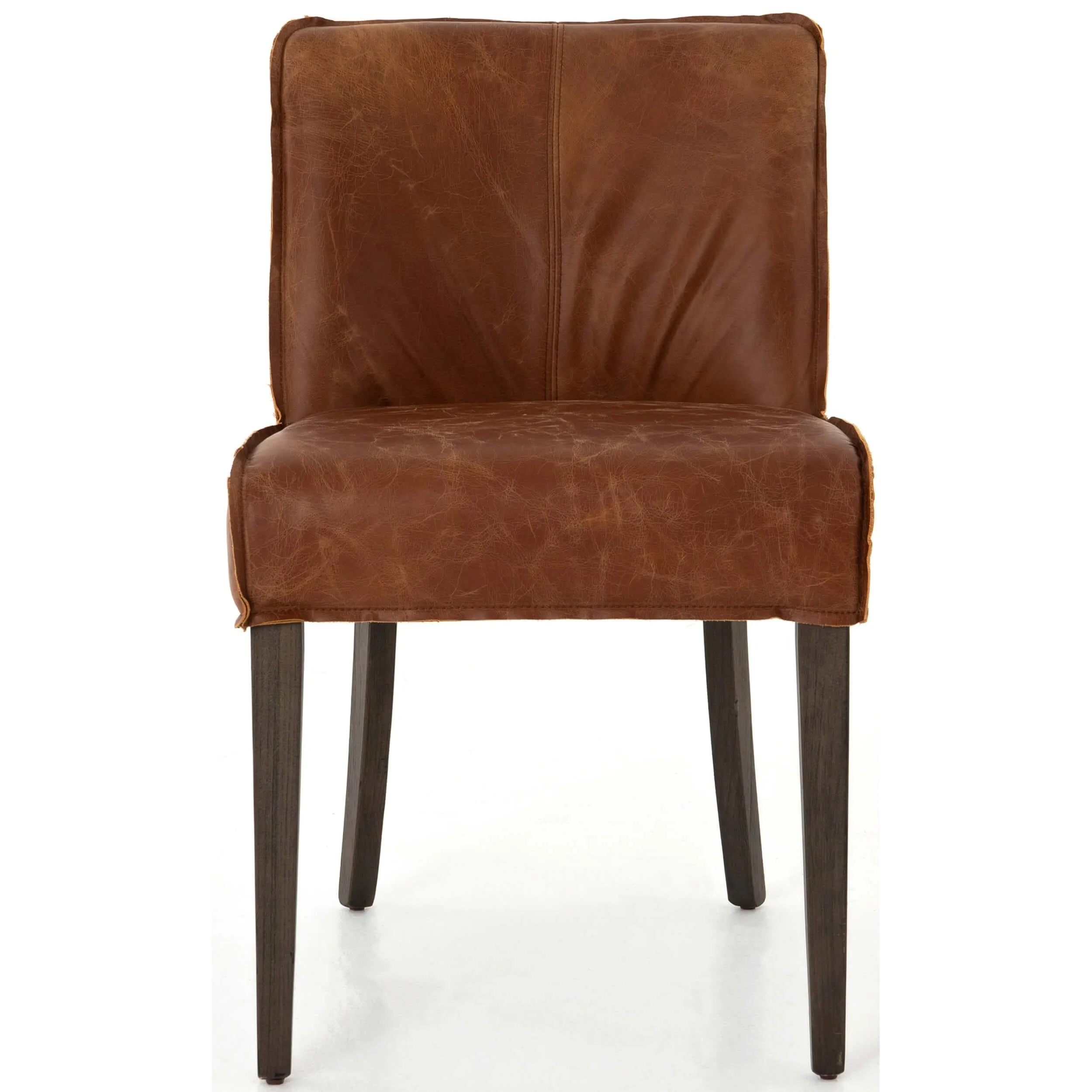 Aria Leather Dining Chair, Sienna Chestnut, Set of 2