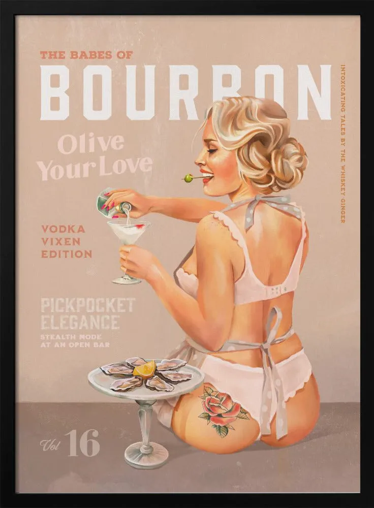 Babes of Bourbon Vol 16 Vintage Vodka Martini Pin Up Girl , By Brett Gramse