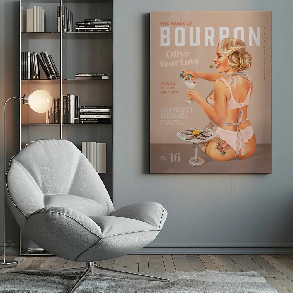 Babes of Bourbon Vol 16 Vintage Vodka Martini Pin Up Girl , By Brett Gramse