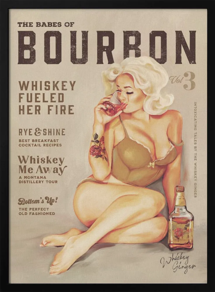 Babes of Bourbon Vol 3 Sexy Vintage Pin Up Girl Drinking Whiskey , By Brett Gramse