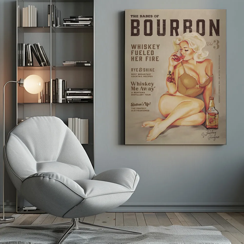 Babes of Bourbon Vol 3 Sexy Vintage Pin Up Girl Drinking Whiskey , By Brett Gramse