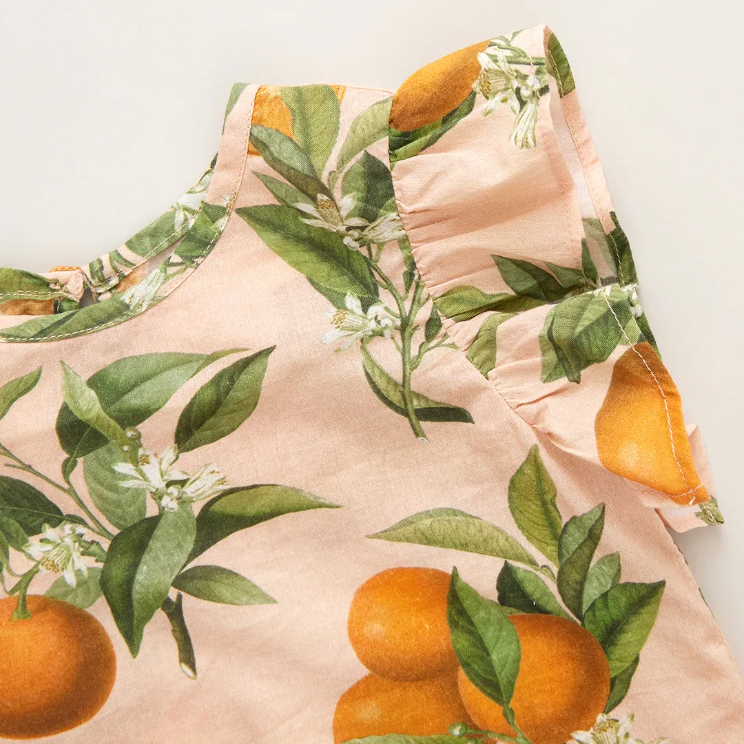 Baby Girls Abigail 2-Piece Set - Pink Botanical Oranges