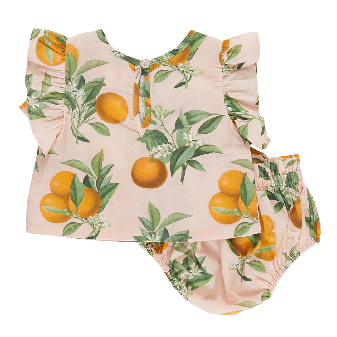 Baby Girls Abigail 2-Piece Set - Pink Botanical Oranges