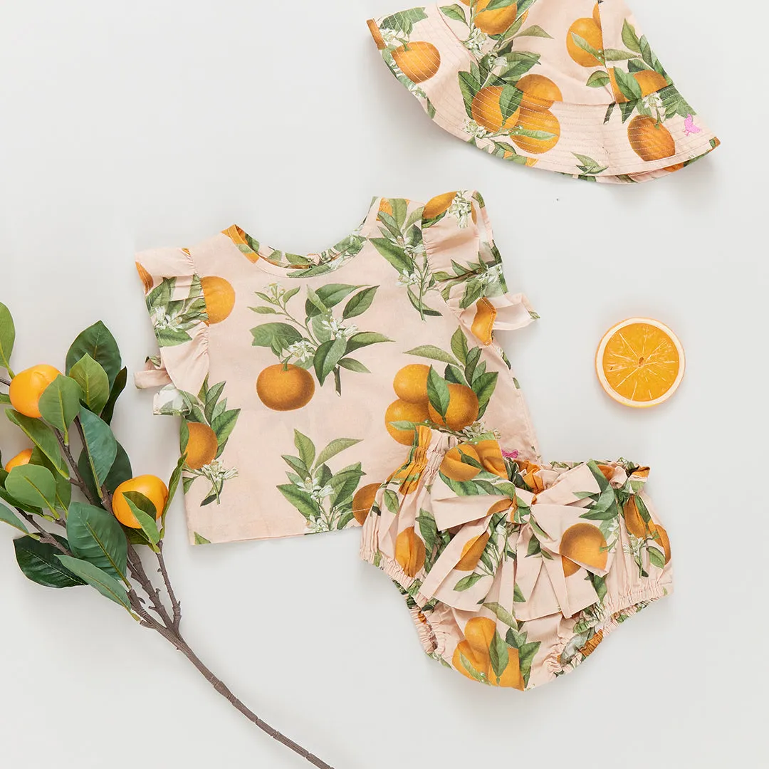 Baby Girls Abigail 2-Piece Set - Pink Botanical Oranges