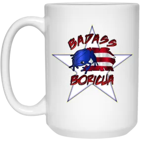 Badass Boricua 15 oz. White Mug