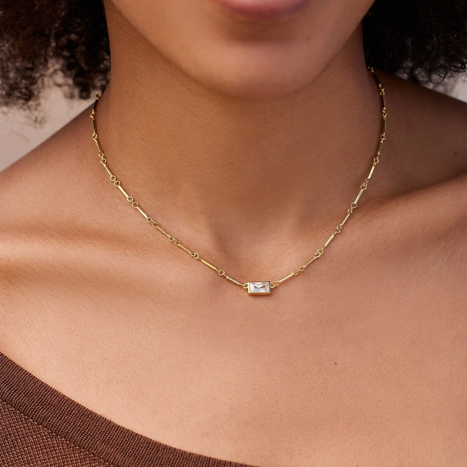 Baguette Bar Chain Choker