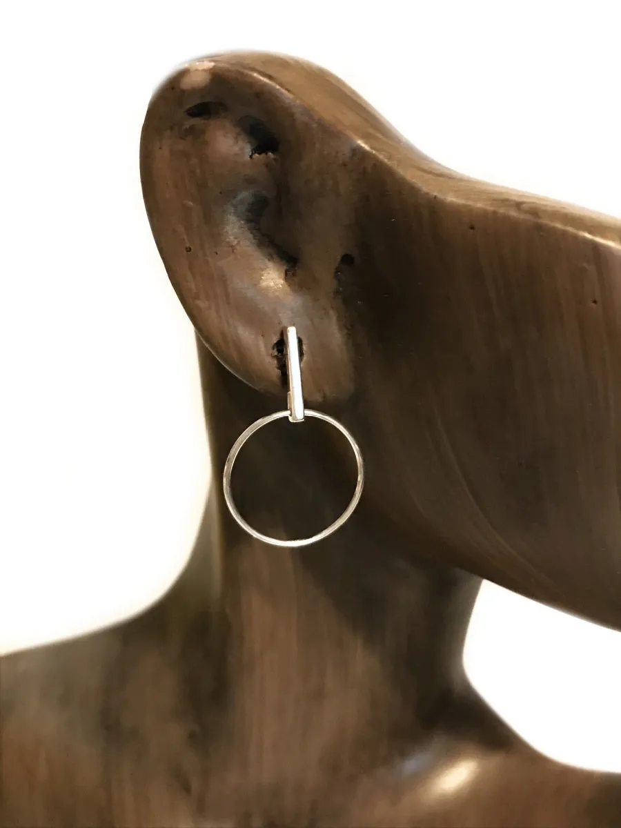 Bar & Ring Post Earrings by boma