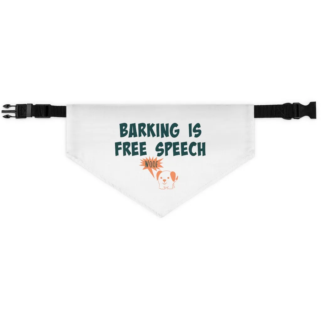 Barking Is Free Speech Dog Bandana Collar